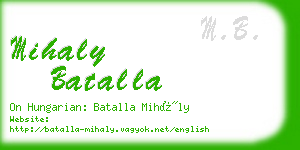 mihaly batalla business card